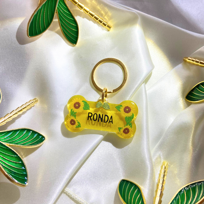 SUNFLOWER Design Pet Tag